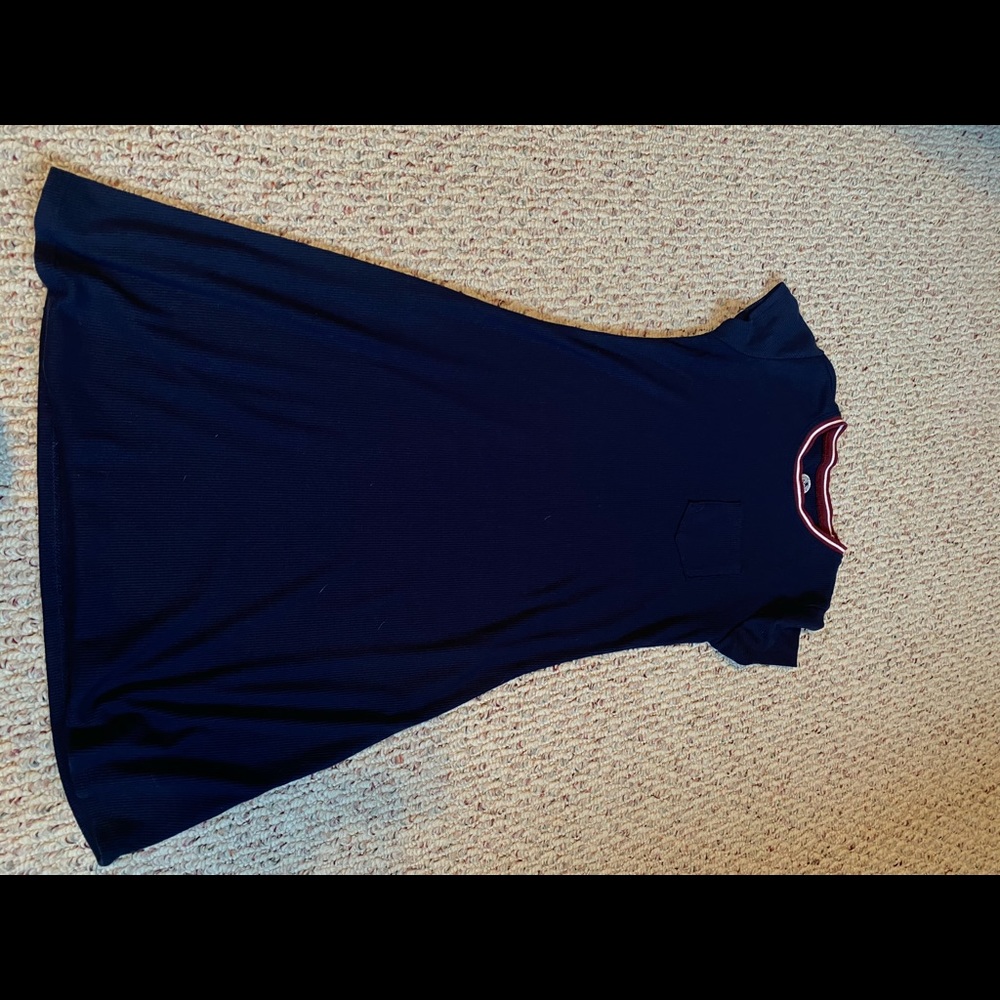 T shirt style blue dress